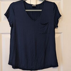 Soma Navy V-Neck Short Sleeve Tee